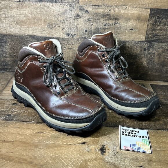 GBX brown leather boots size 8.5 Lace Up 361636 - Picture 1 of 9